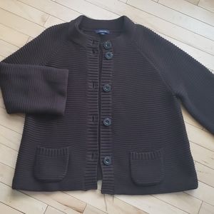 Land's End Women's Cotton Cardigan sweater sz XL